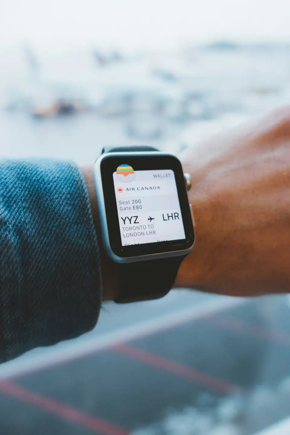 A cellular Apple Watch using with an Apple Watch eSIM plan